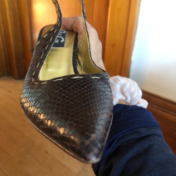 D&G Dolce & Gabbana Brown Heels Size: 39 US: 9 - Picture 9 of 16